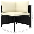 thumbnail image 2 of vidaXL Garden Lounge Set Black, Cream White, 2 of 6
