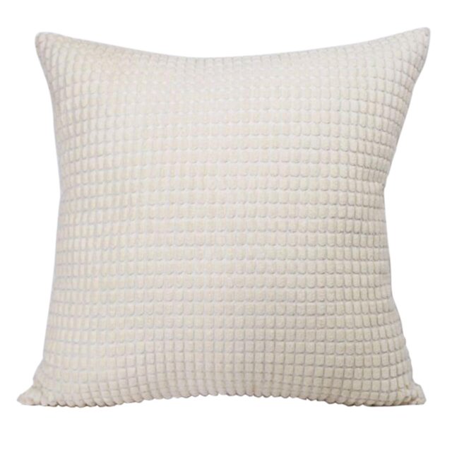 Funda De Almohada Decorativa De , De Cojines, De Almohada De Almohada, Para Sofá Dormitorio Sil De Automóvil crema Baoblaze funda de almohada cuadrada maciza