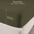 thumbnail image 4 of JJEAN-King Size Sheet Set, Pre-Washed Microfiber Cotton-Like 4 Pcs Ultra Soft Bedding Set King, Breathable Cooling Skin-Friendly All Seasons, 1 Fitted, 1 Flat, 2 Pillowcases (Dark Green, King), 4 of 4
