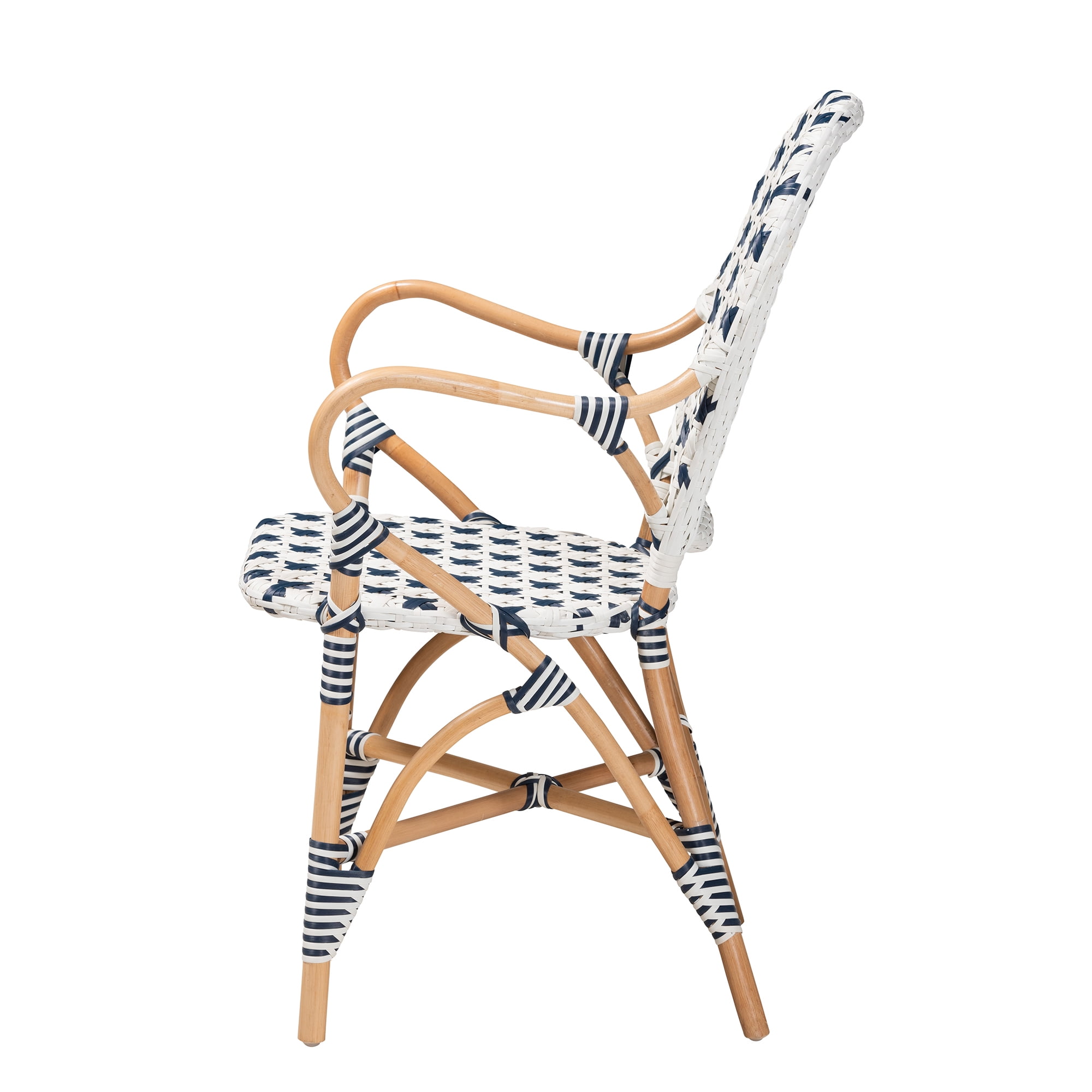 bali & pari Bryson Rattan French Provincial Dining Chair, Natural Brown