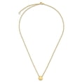 thumbnail image 4 of Auriga Fine Jewelry Gold-tone Brass Engravable Round Disc Necklace with 2inch Extension for Women, 4 of 7