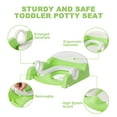 Mangohood Toddler's Foldable Potty Training Toilet Seat with Adjustable Step Stool Ladder (Green