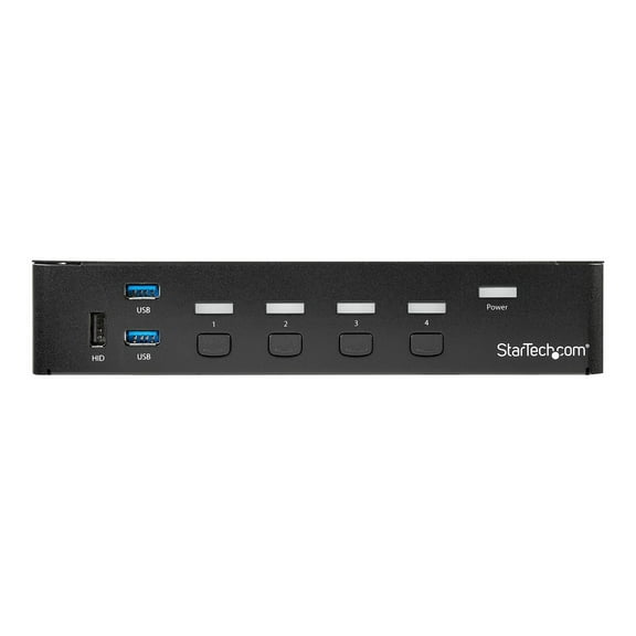 Startech 4-port Displayport Kvm Switch - Dp Kvm Switch With Built-in Usb 3.0 Hub For Peripherals - 4k - 4 Computer[s] - 1 Local User[s] - 3840 X 2160 - 11 X Usb - Rack-mountable - 5 (sv431dpu3a2)