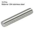 thumbnail image 2 of Unique Bargains M10 x 1,97 Pieds Tige Entièrement Filetée en Acier Inoxydable 304 Filets à Droite Lot de 10, 2 of 4