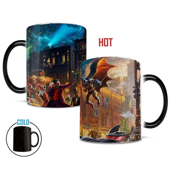 DC Comics (The Dark Knight Saves Gotham City) Morphing Mugs® Heat-Sensitive Mug Thomas Kinkade Studios Art MMUG848