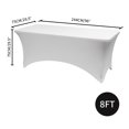 thumbnail image 2 of Costway 2Pcs 8ft Rectangulaire Spandex Nappe de Table Blanc, 2 of 10
