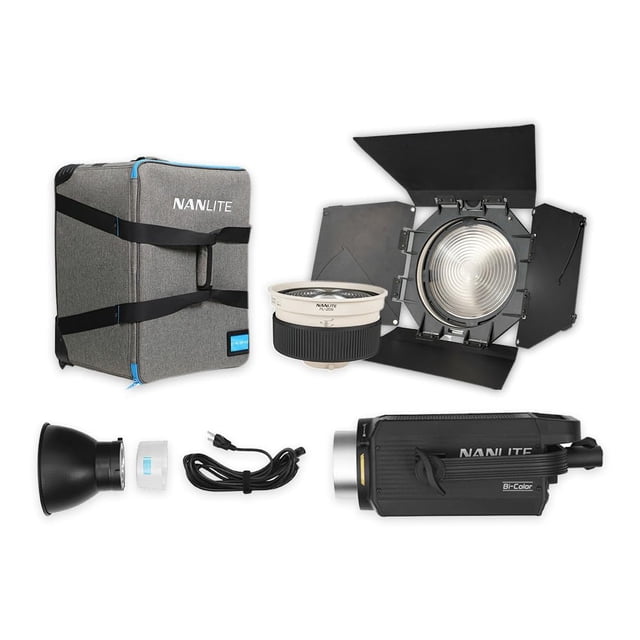 Lámpara LED LED Nanlite FS-300B bicolor 2700K-6500K con lente
