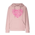 thumbnail image 3 of Abomasnow Womens Waffle Knit Sweatshirt Breast Cancer Awareness Hoodies, Drawstring Graphic Print Hoodies Casual Loose Fit Fall Winter Pullover Hoodie Sweatshirts, 3 of 3