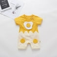 thumbnail image 4 of MEZZALL Newborn Cartoon Egg Triangle Crawling Suit For Boys Girls Baby Clothes, Yellow, 90, 4 of 4