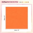 thumbnail image 2 of Uxcell 14 Pcs 8" x 8" Solid Cotton Fabric Bundles Precut Fabric Square for Sewing Patchwork Orange, 2 of 6