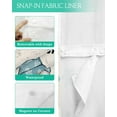 thumbnail image 3 of No Hook Shower Curtain with Snap in Liner, Winter Gnomes Dwarf with Coffee Snowflakes Hotel Shower Curtains for Bathroom, Washable Shower Curtain Liner Set with Mesh Top Window, 54"x78", 3 of 6