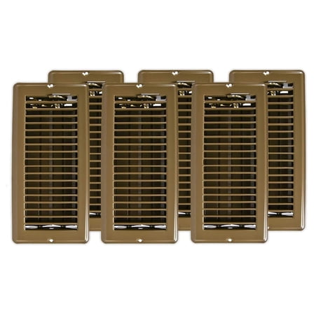 Brown Floor Registers 4 X 8 Lot of 6