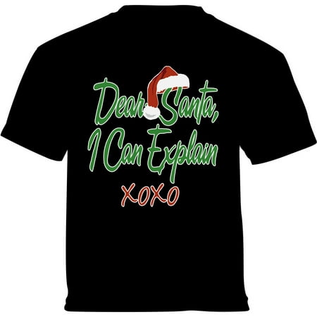 

Dear Santa I Can Explain Christmas Graphic Shirt - Merry Christmas Toddler Tees for Kids - Funny Xmas Outfit Toddler Boys Girls T-Shirt Xmas Gifts
