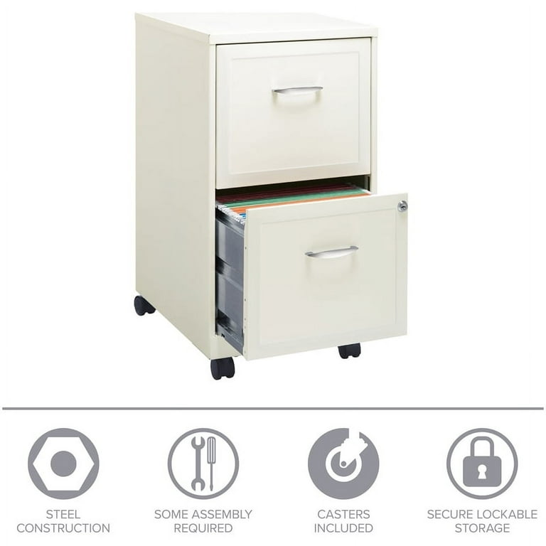 Scranton & co 2 drawer steel mobile file cabinet in on sale pure white