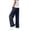 Dark Blue, variant on Women's High Waisted Vertical Striped Wide Leg Pants, Business Casual Dress Pants for Women, Solid Color Relaxed Fit Work Slacks for Spring Summer Office Travel Blackish Green L