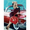 thumbnail image 2 of OUSITAID Sac à Main pour Femmes en Cuir Verni, Sacoche à Poignée Supérieure, Rouge, 2 of 6