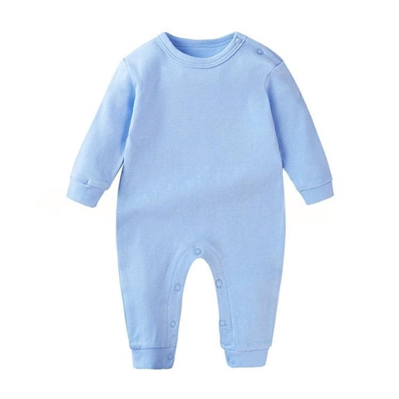 hengsof Baby Fashion Long Sleeve Round Neck Romper Comfortable Cotton Casual Long Romper for Newborns Aged 0-24 Months