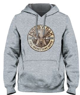 Vintage Mossy Oak Heather Grey Gas V2 Men's Graphic Hoodie