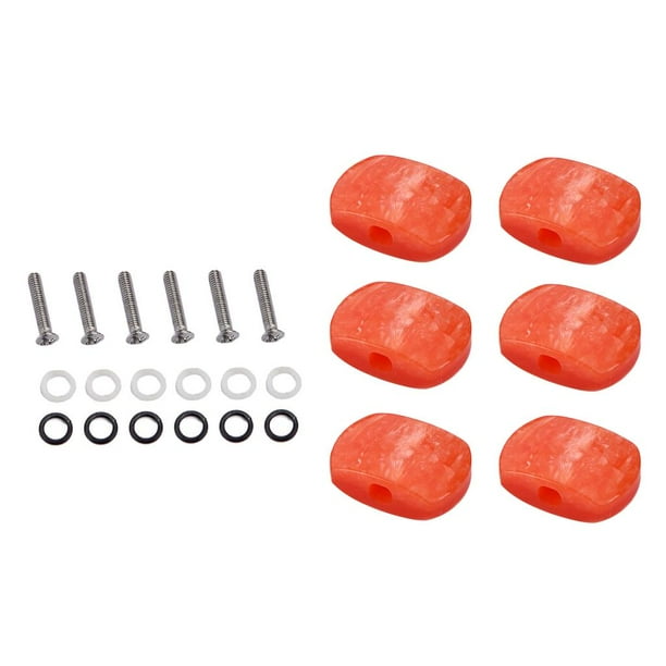 6 clavijas de afinación de guitarra de acrílico afinadores cabezales Jade rojo shamjiam Botones de clavijas de afinación de guitarra