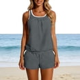 thumbnail image 5 of Lenago Womens Swimsuits Two Piece Swimsuits Tummy Control Swimwear Tankini Beachwear Swimdress, 5 of 8