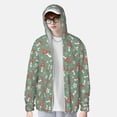 thumbnail image 2 of Yiaed Retro Hippie Groovy Mushroom Print Sun Shirts UPF 50+ Protection Hoodie Rash Guard Shirt UV Shirt Long Sleeve Fishing Outdoor Lightweightase-3X-Large, 2 of 5