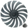 thumbnail image 4 of 14 Inch 15 Leaf Transparent Black Electric Fan Blade Replacement Accessory Replacement For 14-inch355mm Standing Fan Table Fan, 4 of 5