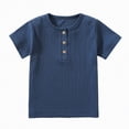 thumbnail image 6 of NIEWTR Boys Short Sleeve Shirts Cotton T-Shirts Summer Basic Tees Tops Clothes for Kids（Blue,5-6 Years), 6 of 6