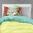 thumbnail image 2 of Bull Terrier Poinsettas Fabric Standard Pillowcase, 2 of 2