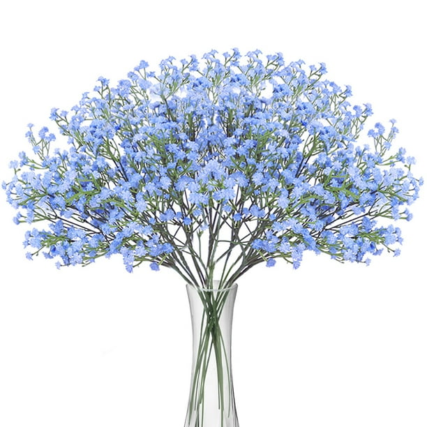 10 Bushes Fake Gypsophila Home Decor Artificial Flowers In Vase Garland Pot For Wedding Bouquets Decoration Blue Walmart Com Walmart Com