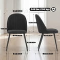 thumbnail image 3 of HOMCOM Set of 4 Modern Dining Chairs for Living Room, Black, 3 of 10