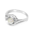 thumbnail image 3 of 10k White Gold Freshwater Cultured Pearl And Diamond Ring, 3 of 6