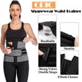 thumbnail image 3 of QRIC Neoprene Sauna Waist Trainer Corset Sweat Belt for Women Compression Cincher Band Workout Fitness Back Support, 3 of 6