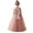 Red, variant on O-Neck Flower Girl Dress - Satin Tulle First Communion Dresses Wedding Party Gown Pearls with Back Bowknot