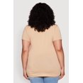 thumbnail image 5 of Womens Plus Size V Neck Short Sleeve Tee, 5 of 5