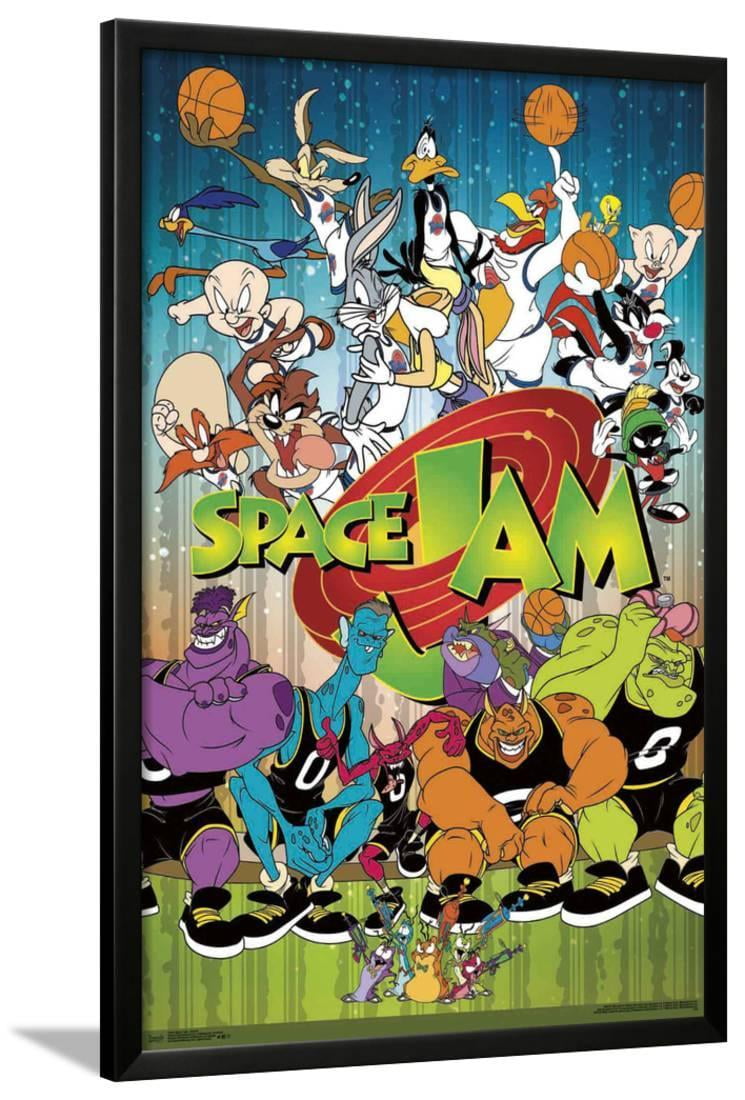 SPACE JAM CLASSIC Lamina Framed Poster Wall Art 24x36