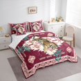 thumbnail image 3 of jejeloiu Pink Batik Aesthetic 7-Piece Twin Bedding Sets,Southwestern Aztec Geometric Bedding Comforter Set For Tiger Lover Reversible, 3 of 8