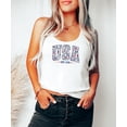 thumbnail image 2 of USA Est 1776 Floral Tank Top for Women & Teens Patriotic Faux Embroidery Red White and Blue Tee White Tank Top XX-Large, 2 of 5