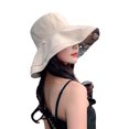 thumbnail image 2 of LJNYFDC Chapeau de Protection UV Réversible Chapeau à Grand Bord Léger Pliable Protection UV Visière de Plage pour Femmes Camping, 2 of 7