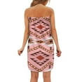 thumbnail image 3 of Yuyamidu Aztec Ethnic Gemoetric Shower Wrap for Women Pink Bath Wrap Quick Dry Bath Body Towel Wrap Lightweight Knee Length Bath Towels Spa Shower Wrap Robe Size XL, 3 of 7