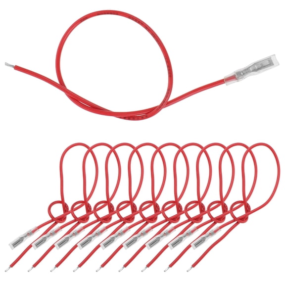 WRITWAA 10Pcs Electric Wire Connector Spade Quick Splice Terminals PVC Red High Efficiency in Current Transmission