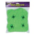 thumbnail image 1 of FR Giant Spider Web (slime green; 4 - 2 spiders included) Party Accessory (1 count) (2.1Ozs/Pkg), 1 of 1