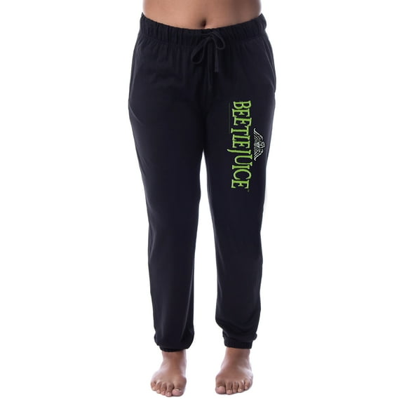 Beetlejuice Women's Show Movie Logo Sleep Jogger Pajama Pants