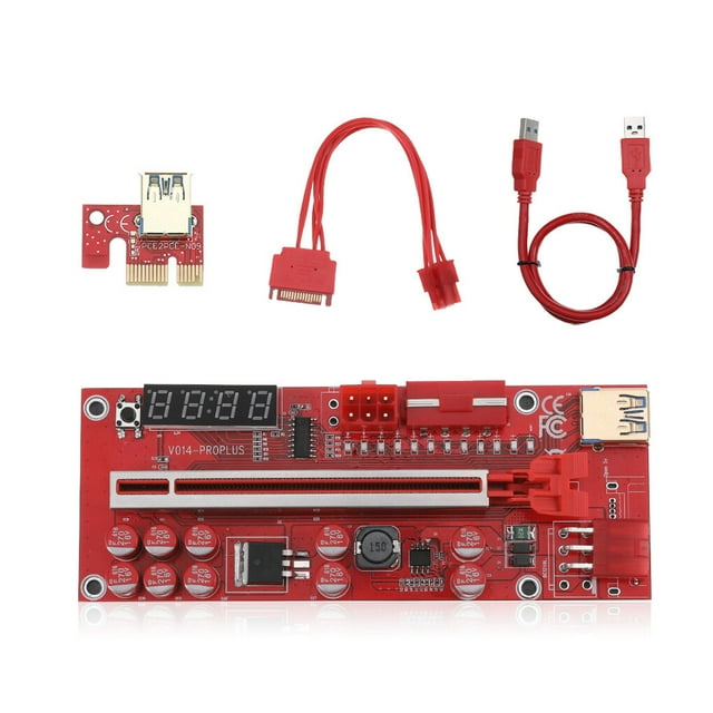 Tholdsy Placa adaptadora PCI-E 1X a 16X, tarjeta extensora de Cable USB 3,0, equipo de minería, accesorios de placa base de computadora, Type2 NO2