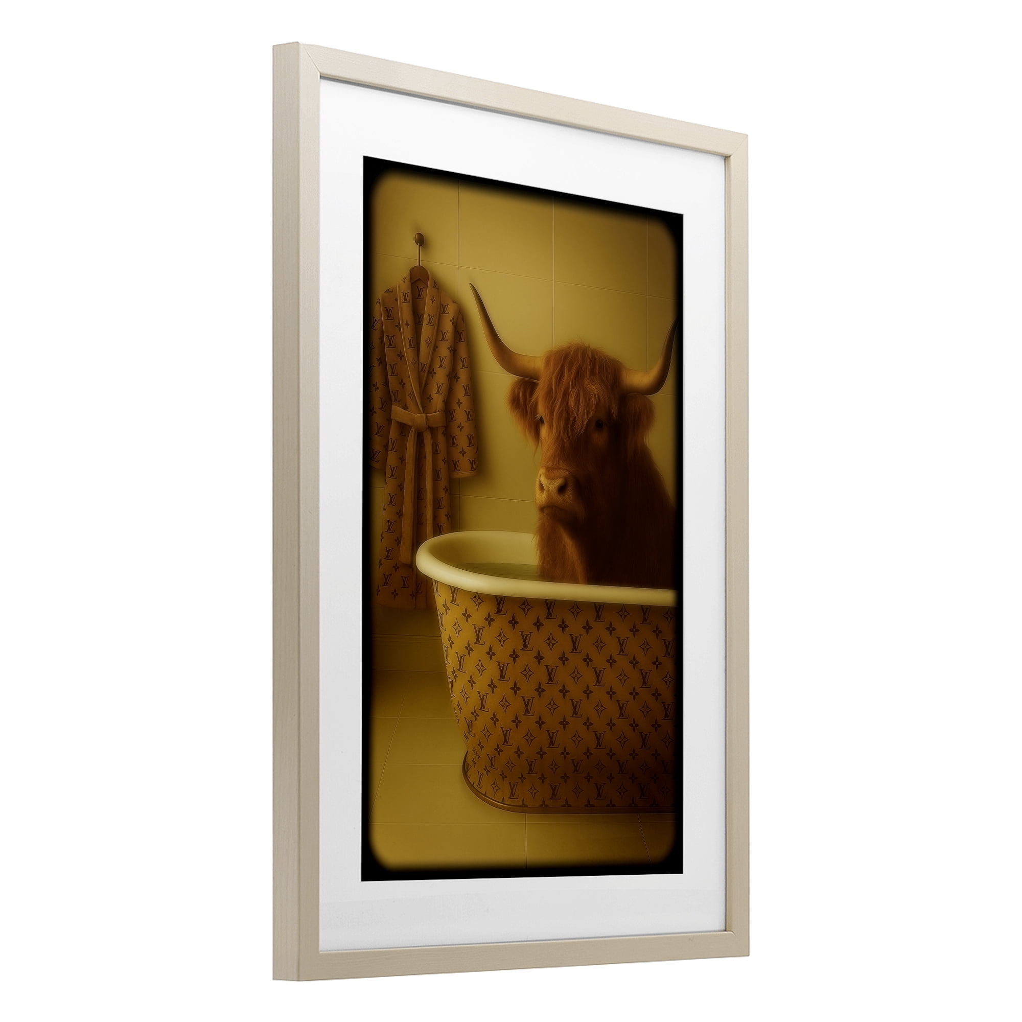 Stupell Industries Couture Highland in Luxury Tub Birch Framed Print Under Glass, design by Grotto Studios