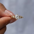thumbnail image 4 of Sparkling 1ct D Color VVS1 Moissanite Engagement Gold Plated Rings for Women-925 Sterling Silver Wedding Band Jewelry Gift, 4 of 7