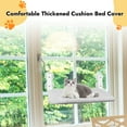 thumbnail image 6 of Cordless Cat Window Perch, Foldable Cat Hammock with 2 Covers, Strong Suction Cups Mount Cat Bed Window Seat for Indoor Cats, 6 of 8