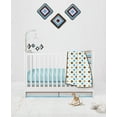 thumbnail image 3 of Bacati - Mod Diamonds/Stripes Aqua/Beige/Teal/Chocolate Musical Baby Crib Mobile, 3 of 8