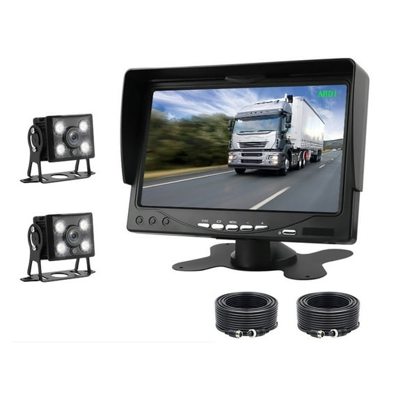 7 Inch Car Monitor Screen Truck Bus Rear View Backup AHD Camera Waterproof Night Vision Voltage 12-24v Reverse Camera ,Car GPS Function