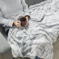 thumbnail image 2 of Oversized Faux Fur Throw for Women & Men, Soft Blanket for Home, Oeko-Tex Certified, 60" x 70", Light Grey, 2 of 7