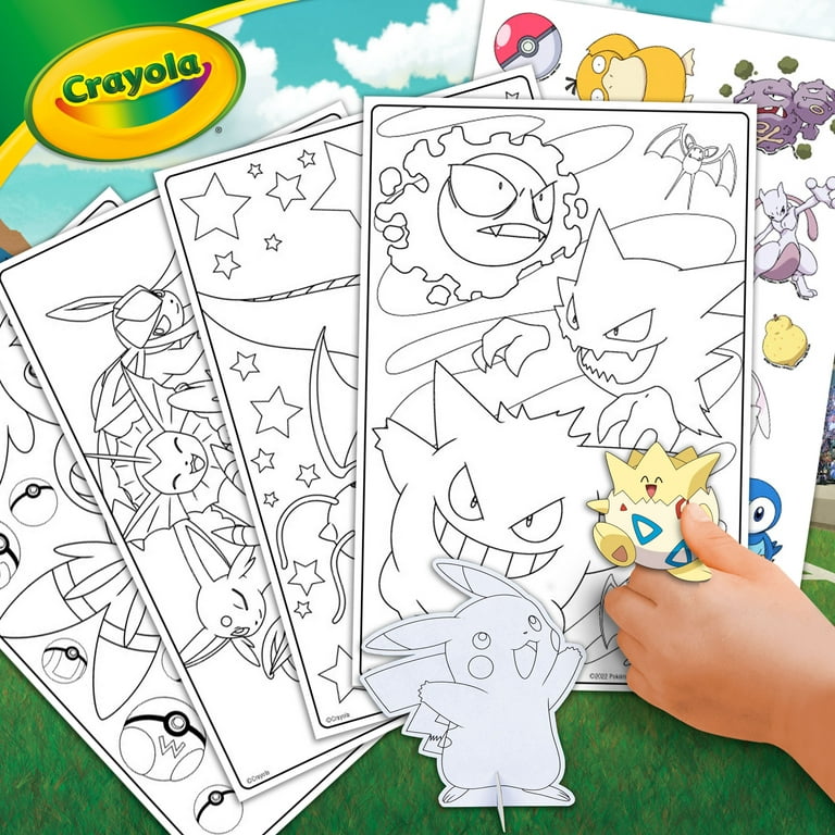 Coloring a Crayola Giant Pokemon page. 